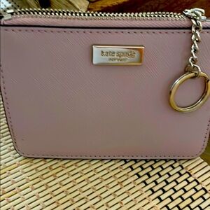 Kate Spade Laurel Way Bitsy Coin Purse- Key Card Holder-pink / black